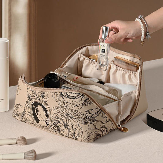 Floral Print Travel Cosmetic Bag